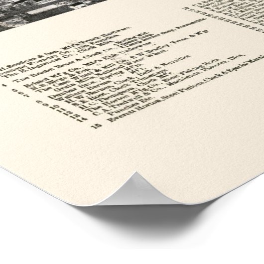 Bristol, CT Panoramic Map - 1889 Poster (Ecke)