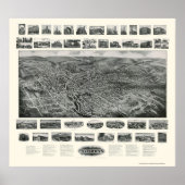 Bristol, CT Panoramic Map - 1907 Poster (Vorne)