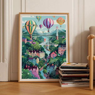 Bristol Druck Bristol Illustration Bristol Reise Poster