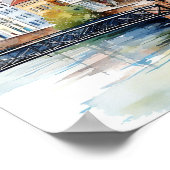 Bristol England Aquarellbilder Reisen Poster (Ecke)