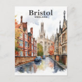 Bristol England Aquarellbilder Reisen Postkarte (Vorderseite)