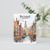 Bristol England Aquarellbilder Reisen Postkarte (Stehend Vorderseite)