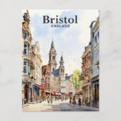 Bristol England Aquarellbilder Reisen Postkarte (Vorderseite)