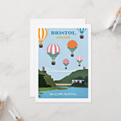 Bristol England Ballonfestival Karte (Vorderseite/Rückseite Beispiel)