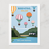 Bristol England Ballonfestival Postkarte (Vorderseite)