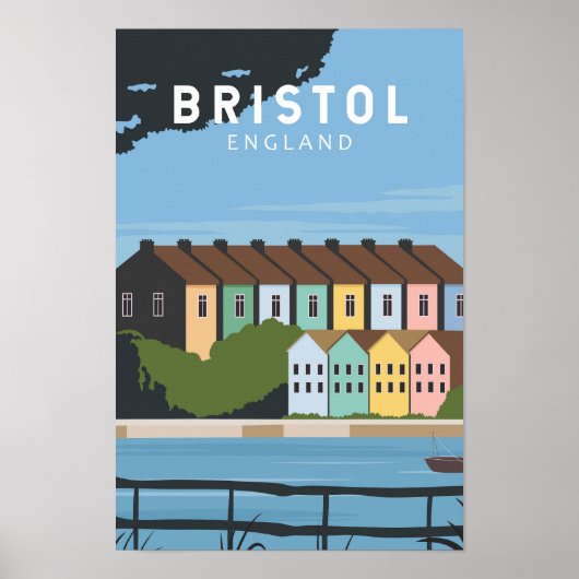 Bristol England Retro Travel Art Vintag Poster (Vorne)