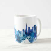 Bristol England skyline Blue Kaffeetasse (VorderseiteRechts)