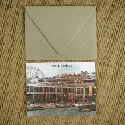 Bristol England UK Panorama View Postkarte