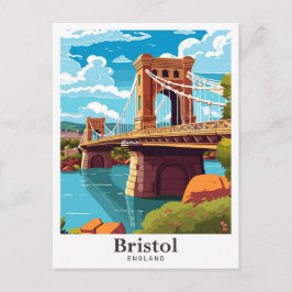Bristol England Vintage Travel Portrait Postkarte