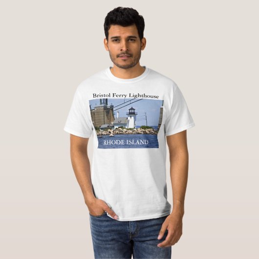 Bristol-Fähren-Leuchtturm, Rhode Island T - Shirt (Vorne ganz)
