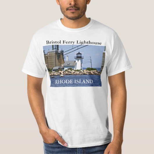 Bristol-Fähren-Leuchtturm, Rhode Island T - Shirt (Vorderseite)