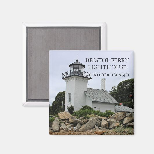 Bristol Ferry Lighthouse, Rhode Island Magnet (Vorderseite/Rückseite)