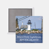 Bristol Ferry Lighthouse, Rhode Island Magnet (Vorderseite/Rückseite)
