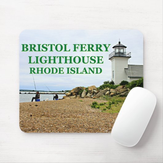 Bristol Ferry Lighthouse, Rhode Island Mousepad (Mit Mouse)