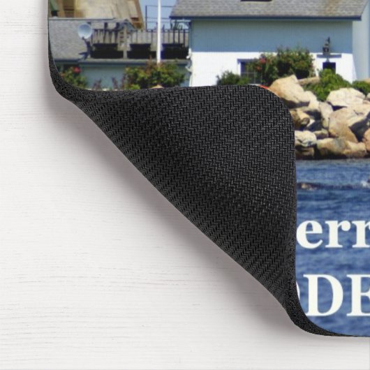 Bristol Ferry Lighthouse, Rhode Island Mousepad (Ecke)