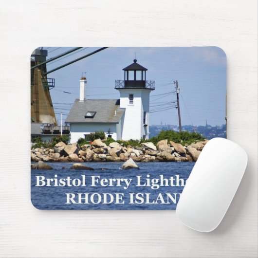Bristol Ferry Lighthouse, Rhode Island Mousepad (Mit Mouse)