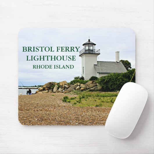 Bristol Ferry Lighthouse, Rhode Island Mousepad (Mit Mouse)