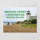 Bristol Ferry Lighthouse, Rhode Island Postcard Postkarte (Vorderseite)