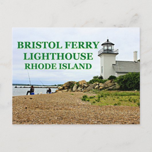Bristol Ferry Lighthouse, Rhode Island Postcard Postkarte (Vorderseite)