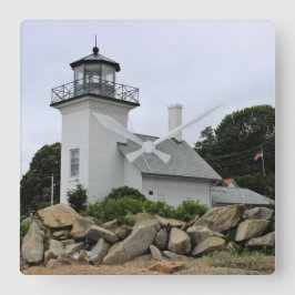 Bristol Ferry Lighthouse, Rhode Island Quadratische Wanduhr