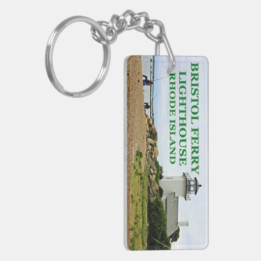 Bristol Ferry Lighthouse, Rhode Island Schlüsselanhänger (Vorderseite links)