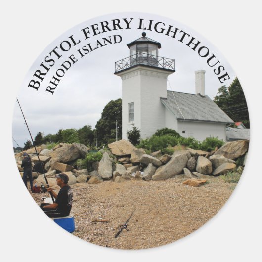 Bristol Ferry Lighthouse Rhode Island Stickers (Vorderseite)