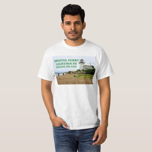 Bristol Ferry Lighthouse, Rhode Island T - Shirt (Vorne ganz)
