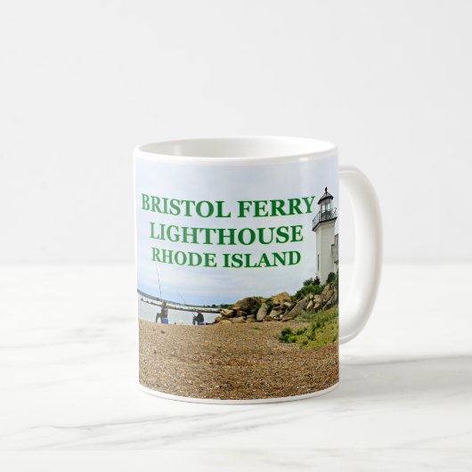 Bristol Ferry Lighthouse, Rhode Island Tasse (VorderseiteRechts)