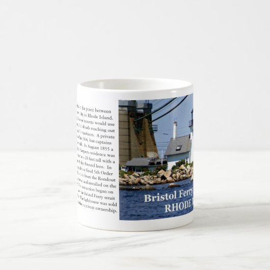 Bristol Ferry Lighthouse, Rhode Island Tasse (Mittel)