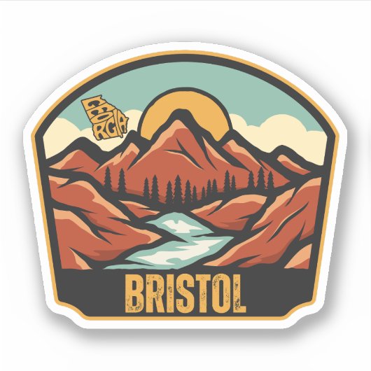 Bristol, Georgien Aufkleber (Vorderseite)