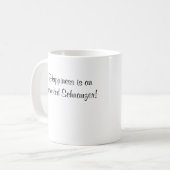 Bristol - Glück ist ein adoptierter Schnauzer! Kaffeetasse (Vorderseite Links)