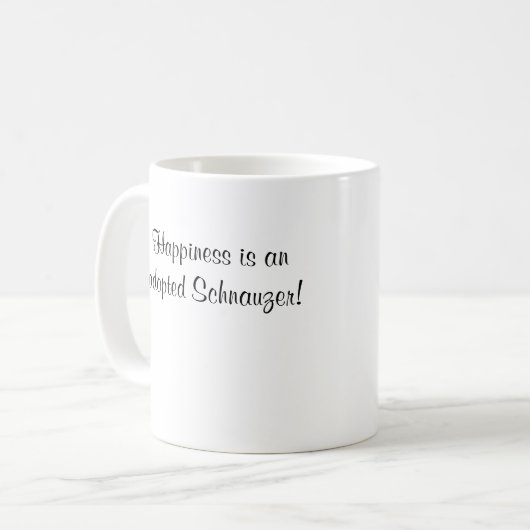 Bristol - Glück ist ein adoptierter Schnauzer! Kaffeetasse (Vorderseite Links)