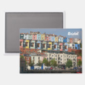 Bristol Harbourside farbenfrohe Häuser Magnet (Vorderseite/Rückseite)
