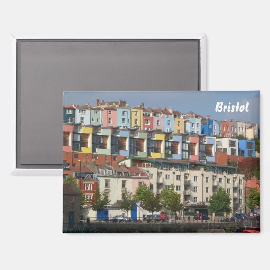 Bristol Harbourside farbenfrohe Häuser Magnet (Vorderseite/Rückseite)