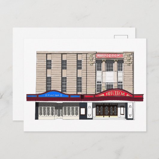 Bristol Hippodrom Postkarte (Vorne/Hinten)