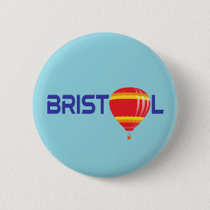 Bristol Hot Air Ballon Typografisches Design Button