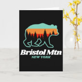 Bristol Mountain New York Skifahren Snowboarden Karte (Gelbe Blume)