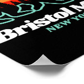Bristol Mountain New York Skifahren Snowboarden Poster (Ecke)