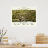 Bristol, NH Panoramic Map - 1884 Poster (Küche)