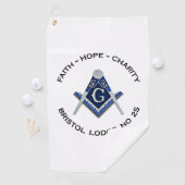 Bristol No 25 Masonic Golf Towel Golfhandtuch (Insitu)