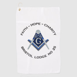 Bristol No 25 Masonic Golf Towel Golfhandtuch