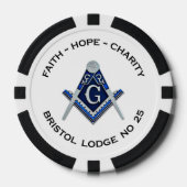 Bristol No 25 Masonic Poker Chips (Vorderseite)
