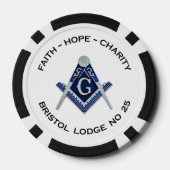 Bristol No 25 Masonic Poker Chips (Rückseite)