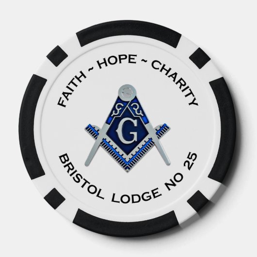 Bristol No 25 Masonic Poker Chips (Rückseite)