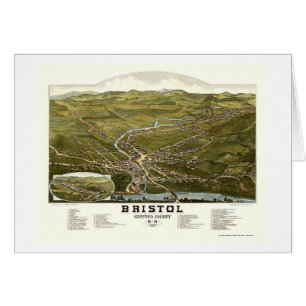 Bristol, panoramische Karte NH - 1884