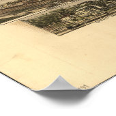 Bristol Rhode Island 1891 Antique Panoramabalkarte Poster (Ecke)