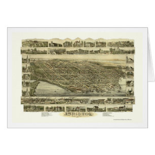 Bristol, RI panoramische Karte - 1891