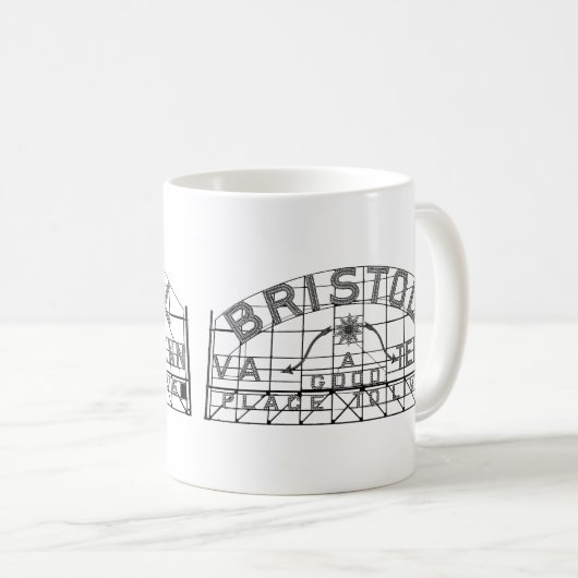 Bristol Slogan Doppelbild signieren Kaffeetasse (VorderseiteRechts)
