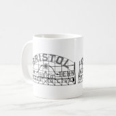 Bristol Slogan Doppelbild signieren Kaffeetasse (Vorderseite Links)