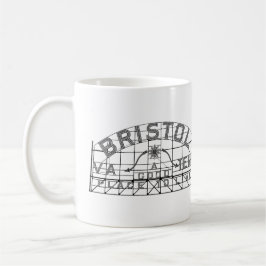 Bristol Slogan Doppelbild signieren Kaffeetasse